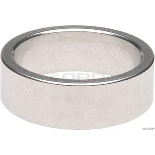 New Wheels Manufacturing 10mm 1-1/8 Headset Spacer Silver Bag/5 New Wheels Manufacturing 10mm 1-1/8 Headset Spacer Silver Bag/5